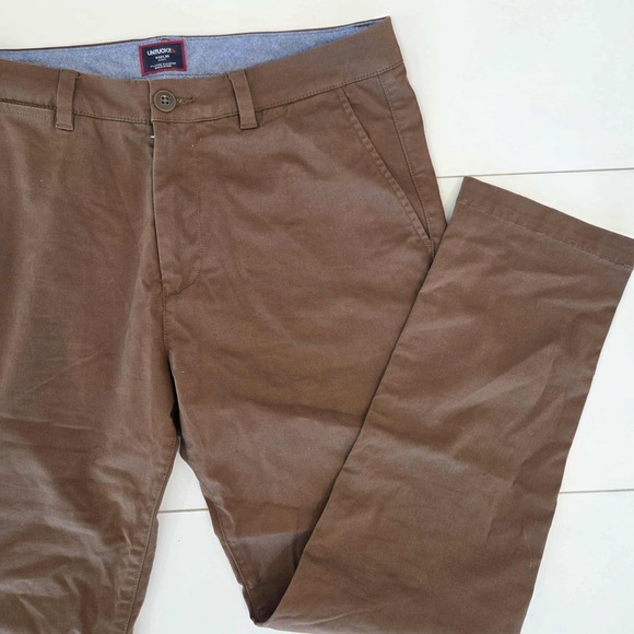 UNTUCKIT Men's Slim Fit Classic Chino Pants Brown W32 L30 Cotton Blend - Picture 4 of 15